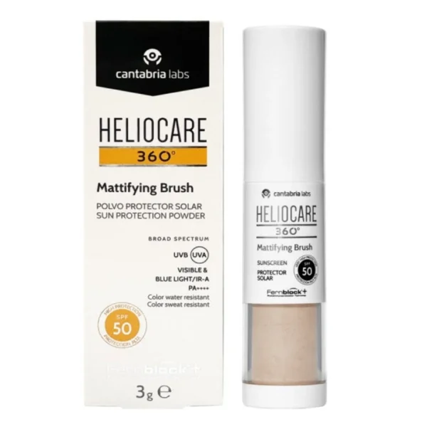 Heliocare Mattifying Brush - Protección Solar en Polvo con Acabado Mate
